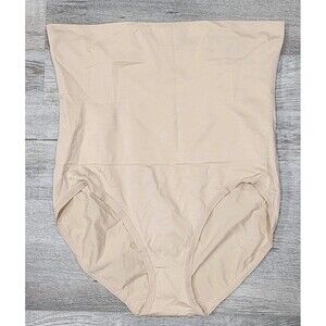 Maidenform Women Size XL Nude High waist Yummy Control Brief Shaping Bottoms